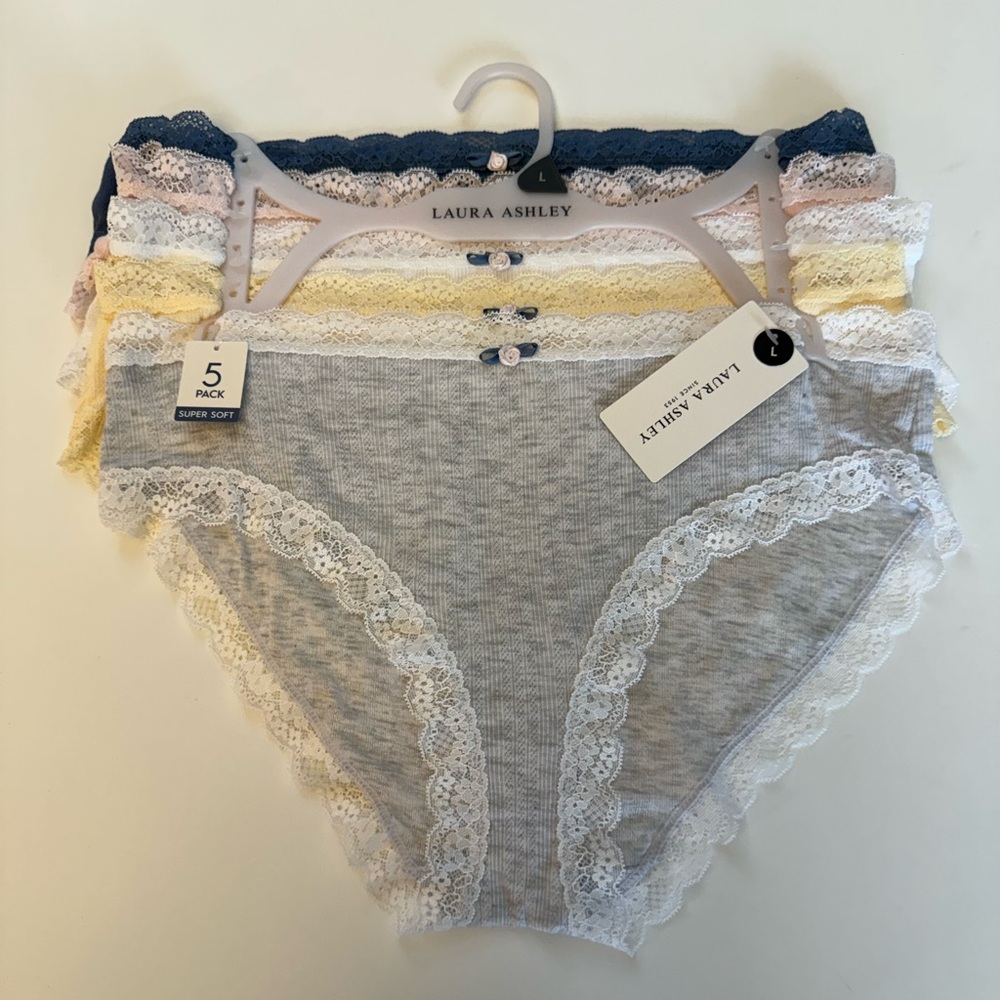 🆕LAURA ASHLEY SUPER SOFT PANTIES SZ L NEW!